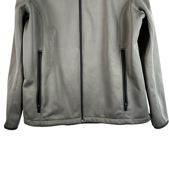 Eddie Bauer Leidos Full Zip Gray Weather Resist Soft Shell Jacket Mens Size XL - Picture 3 of 16